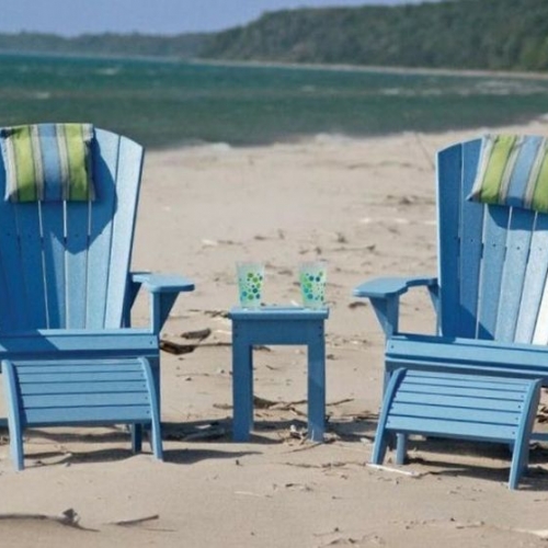 blue-colored commercial patio furniture sets
